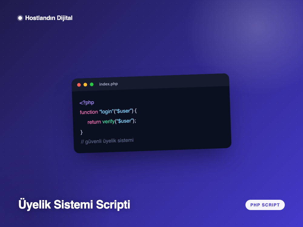 Üyelik Sistemi Scripti
